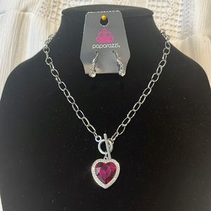 Paparazzi Check Your Heart Rate Pink Necklace